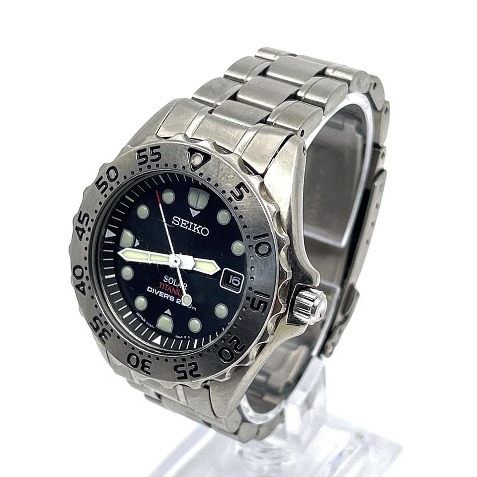 【EXC+5】精工潜水员200米V147-0AG0 PROSPEX钛合金手表男士-美国发货 — 第 2/4 张图片