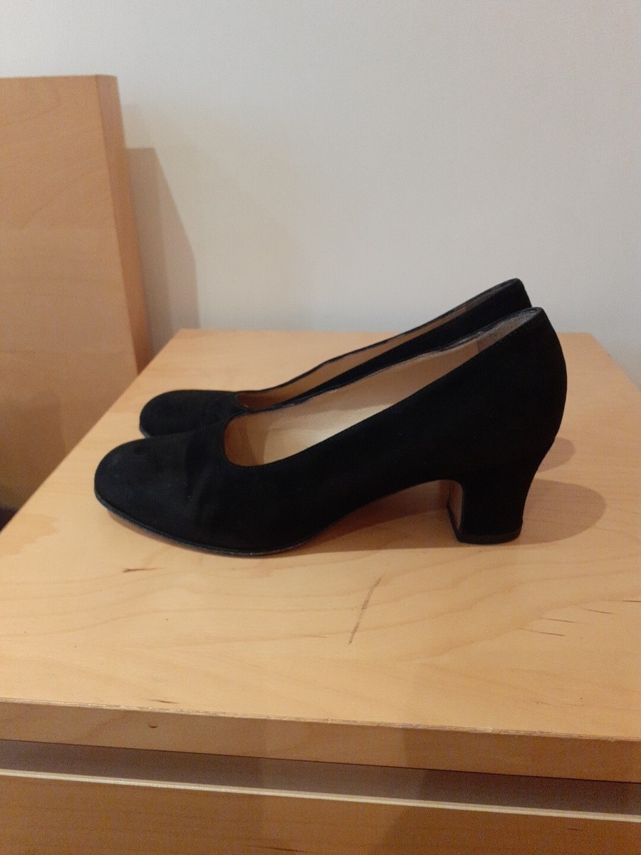Hobbs Women's Court Shoes UK Size EU 39 Black suede Heel