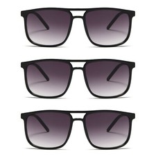 3 Pairs Mens Womens Unisex Aviator Classic Sunglasses for Driving Outdoor UV400