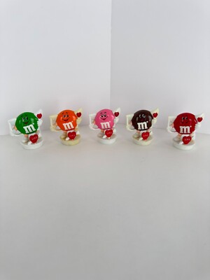Valentines Plain M&M Toppers holding bow & arrow (set of 5) from 1992