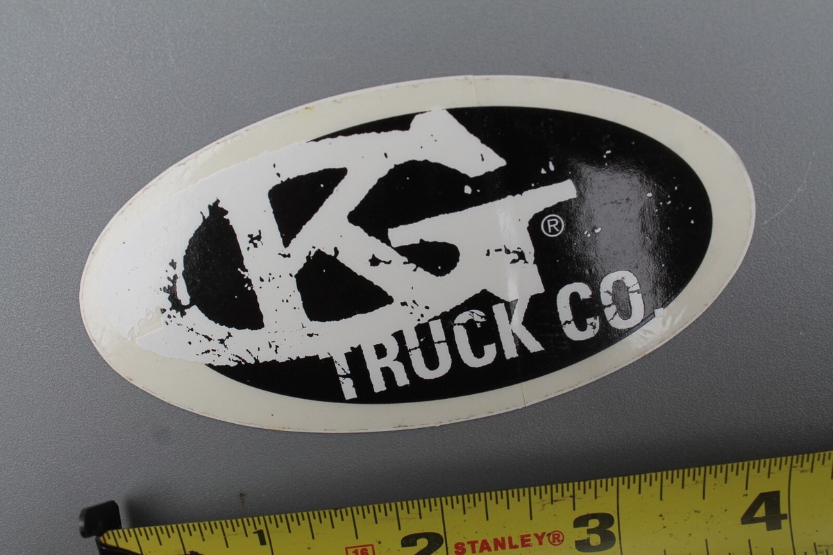 GK Grind King Truck Co Clear Black White OG Z86A Vintage
