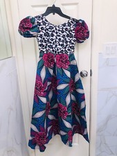 African Print Dress For Kids. Ankara Kids Dress, Kids Fashion, Rhinestone