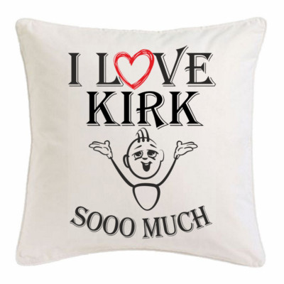 I Love Kirk KISSENBEZUG 40X40cm Ich Liebe Kirk Weiss 113530