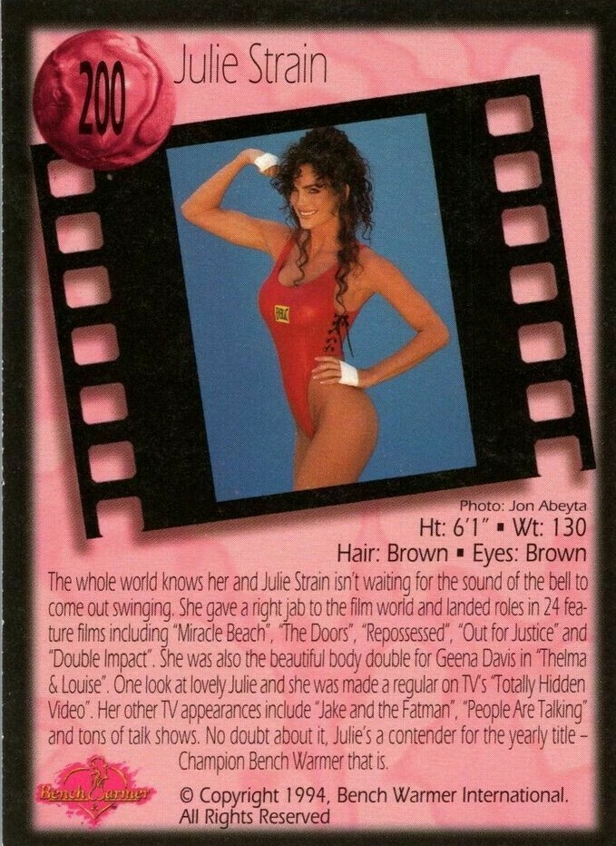 JULIE STRAIN 🤩 1994 BENCH WARMER 😎 Very Sexy & Hot Model