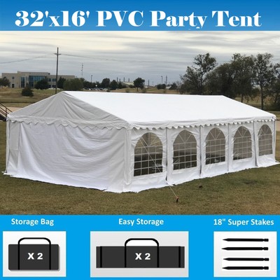 Pvc Party Tent 32 X 16 White Heavy Duty Party Wedding Carport