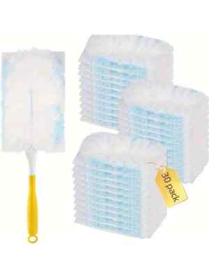 10PCS Fluffy Duster Refills Flash Dust Magnet Disposable Duster Heads Microfiber - Foto 6