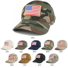 USA Flag ORIGINAL Tactical Embroidered Patch Adjustable Structured Operator Cap