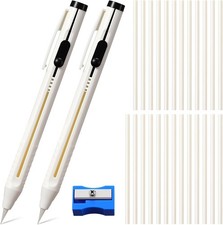 28 Pcs Chalk Pencil Refillable Cartridge Set, Sewing Chalk Pen and White Refill