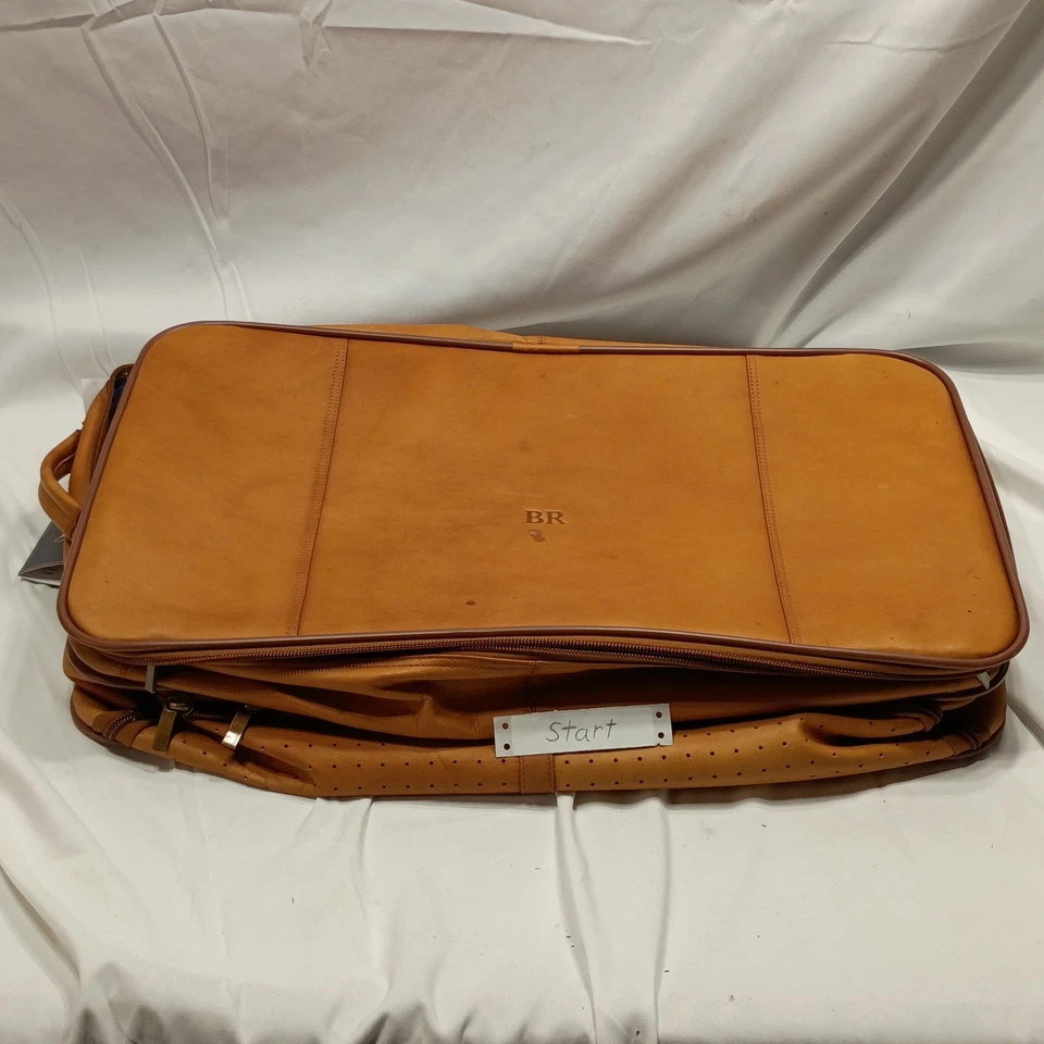 Bolso de cuero tostado Links & Kings - Cartera vintage con cremallera Foto 2 de 4