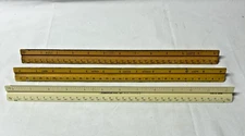 Lot Of 3 Vintage Architect Scale Triangle Rulers Staedtler Mars, Post, Dietzgen