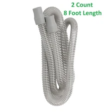 2 Pak CPAP Flexible Hose 8 ' CPAP Tubing 8 Foot Long, 22 mm Cuffs Sunset TUB08