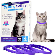 4 Pack Calming Collar for Cats - Long-Lasting Anxiety Stress Relief Adjustable