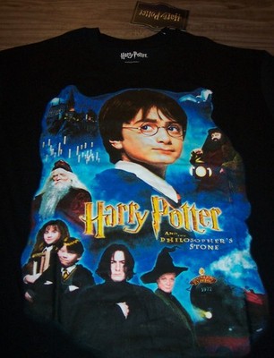 Vintage Style HARRY POTTER  And The Philosopher's Stone T-Shirt MENS SMALL NEW