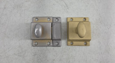 Vintage Lot of 2 Cupboard Cabinet Door Latch Handle with One Keeper