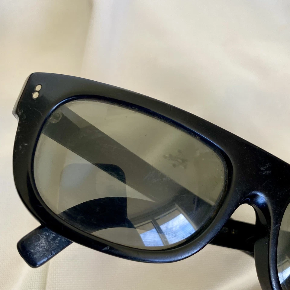 DE COLECCIÓN COOL-RAY POLAROID 145 CARI MICHELLE MARCO NEGRO LENTES GRISES GAFAS DE SOL LEER Foto 3 de 4