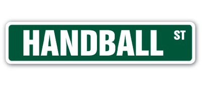 Handball Street Sign Gloves Hand Balls Team Player | Indoor/Outdoor | 36'' Wide