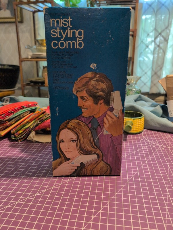 Vintage JCPenney Mist Air Hot Comb in box 