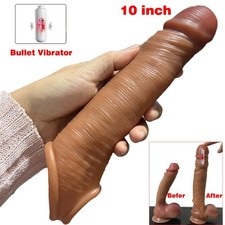 Extensi n de funda de silicona,bomba de pene de cond n reutilizable para hombres