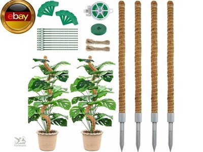 Moosstab für Monstera, 4 x 70cm Monstera Rankhilfe - Biegsame Kokosstab