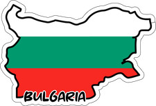 Bulgaria Map Flag Sticker Decal