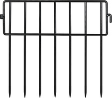 Black Small Animal Barrier Fence,28 Pack 12 In L X10 In H Underground Decorativ