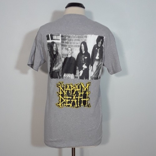 NAPALM DEATH Scum 2XL T-Shirt Gray Mens Band Logo - Picture 2 of 8