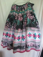 Vintage Seminole Patchwork Skirt Native American Authentic Handmade Tribal Art 