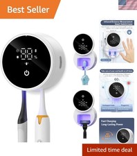 UV Toothbrush Cleaner Holder Wall Mount with LED Screen Drying Hygienic