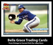 1991 Topps Manny Lee #297 Toronto Blue Jays A* on copyright line MLB Baseball 