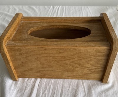 Vintage Solid Wooden Tissue Holder Rectangular Tissue Box Cover 