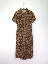 Lucy & Yak Ragan Boilersuit Overall Gr. 14 braun Löwe Leopard Tier weites Bein