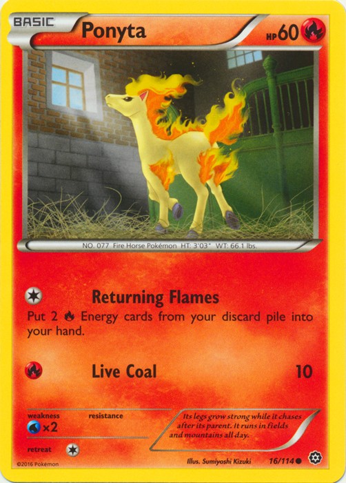 Ponyta - 16/114 - Common - Moderately Played