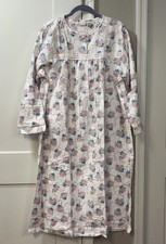 Rebecca Lynn Flannel Nightgown Prairie Vintage Romantic Flowers Bows Large