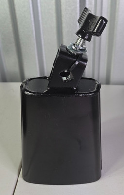 Latin Percussion City Cowbell with Mount (LP20NY-K), Silver, Black New - Open