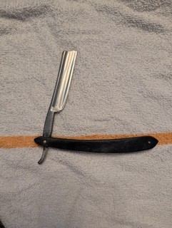 Vintage BURKINSHAW Straight Edge Razor. PEPPERELL MASS. SHIPS W/INS. & TRKING