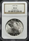 1923 Peace Silver Dollar NGC MS-64