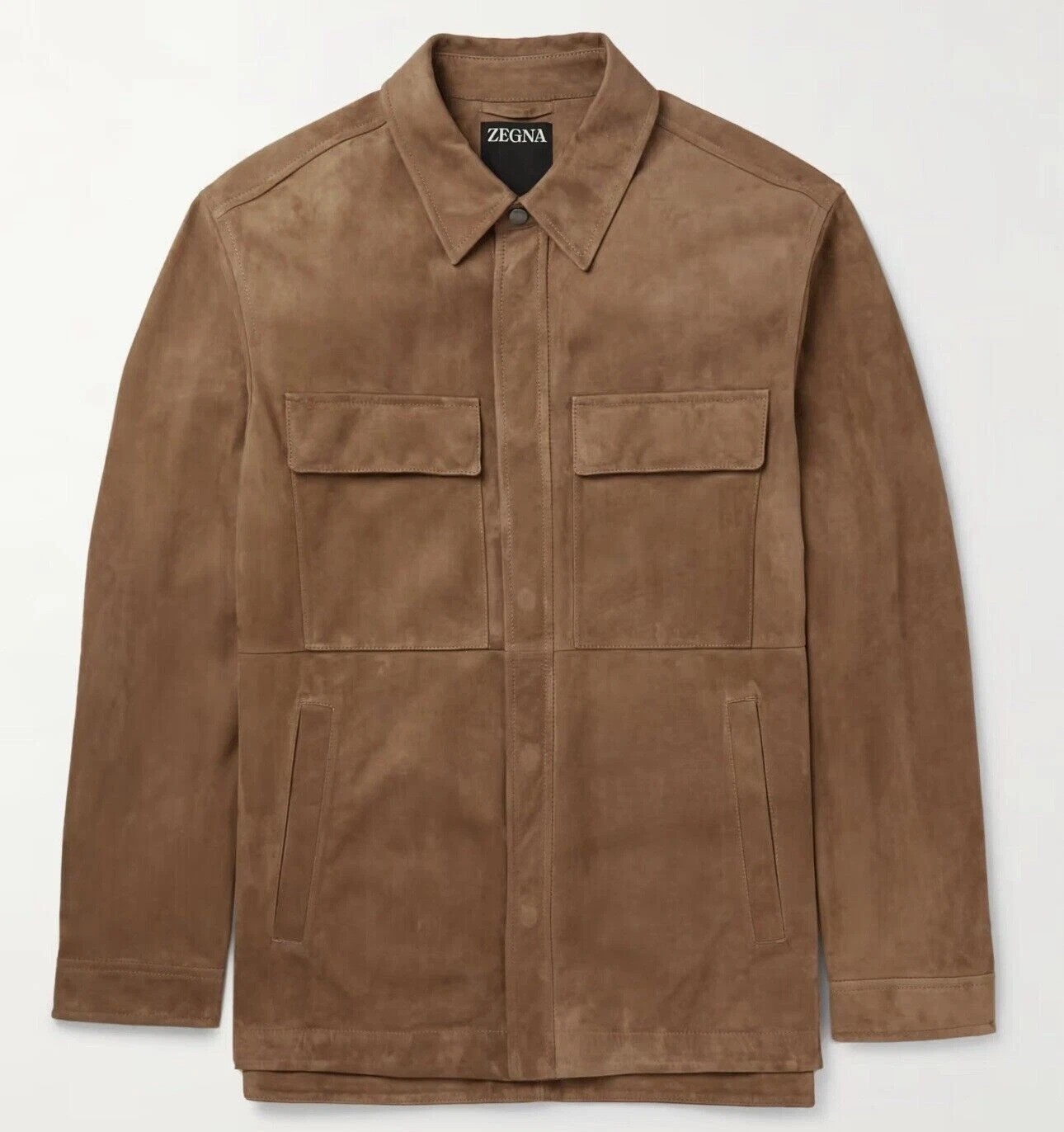 Brown Trucker Real Suede Leather Jacket For Men