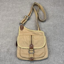 Vintage Y2K Fossil Canvas Crossbody Bag Boho Purse Shoulder Strap Adjustable
