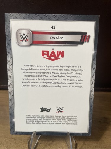 2025 Topps Chrome Sapphire WWE Finn Balor #42 Sapphire Monday Night Raw - Picture 2 of 2
