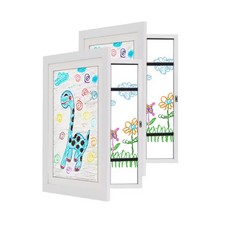 Art Frame 8.5 by 11 Picture Frame   2-Pack Front Opening Framed Wall Art Pict...