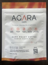 Agara Cafe Dark Roast Coffee Premium Arabica Blend 30 Servings - New 