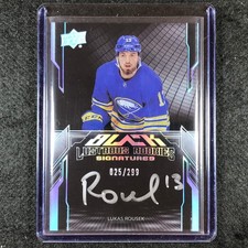 2023-24 SPx Hockey LUKAS ROUSEK UD Black Lustrous Rookie Auto 25/299