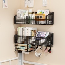 Wall Mounted Storage Rack No Drill Hanging Shelf for Dorm For Bedroom Organizer