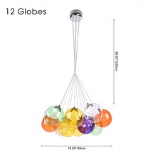 Modern Chandelier Sputnik Chandelier Colorful Bubble Ball Ceiling Light Fixture