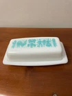 Vintage Pyrex Covered Butter Dish, Amish Butter, Print Great Condition