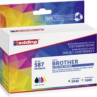 Edding Druckerpatrone Ersetzt Brother LC-3219XLBKCMY Kompatibel Kombi-Pack