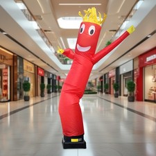 10FT Tall Inflatable Tube Man Air Powered Dancing Puppet Advertising Sign Red