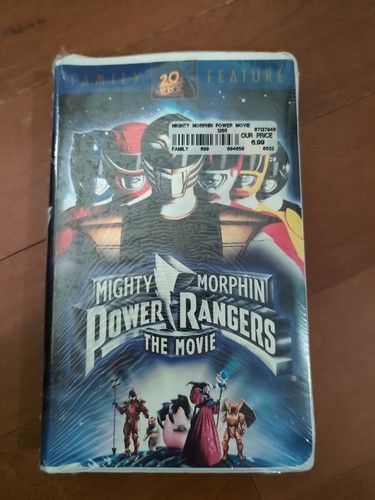 **** SEALED NEW Mighty Morphin Power Rangers: The Movie VHS Tape 1995 Clam Shell - Imagen 1 de 3