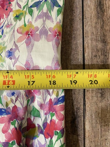 Talbots Garden Floral Dress 16 Pleated Fit & Flare Cottagecore Watercolor Belt - Picture 12 of 14
