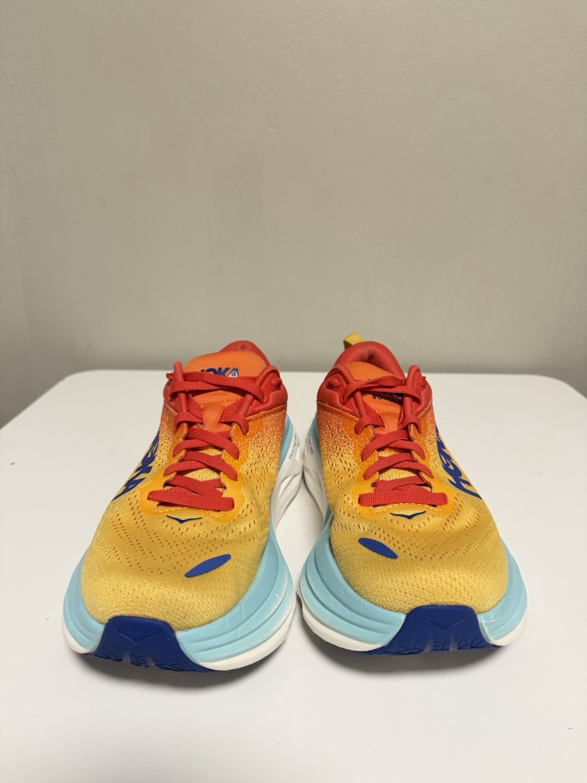 Hoka One One Bondi 8 Yellow Blue Red 1127952 CRSCL Women’s US 7 B thumbnail 4